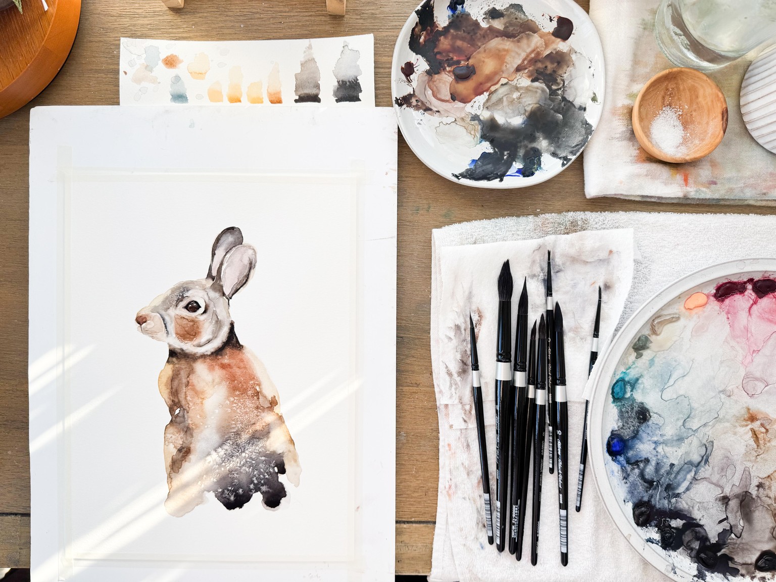 Loose Watercolor Rabbit - image 2 - student project