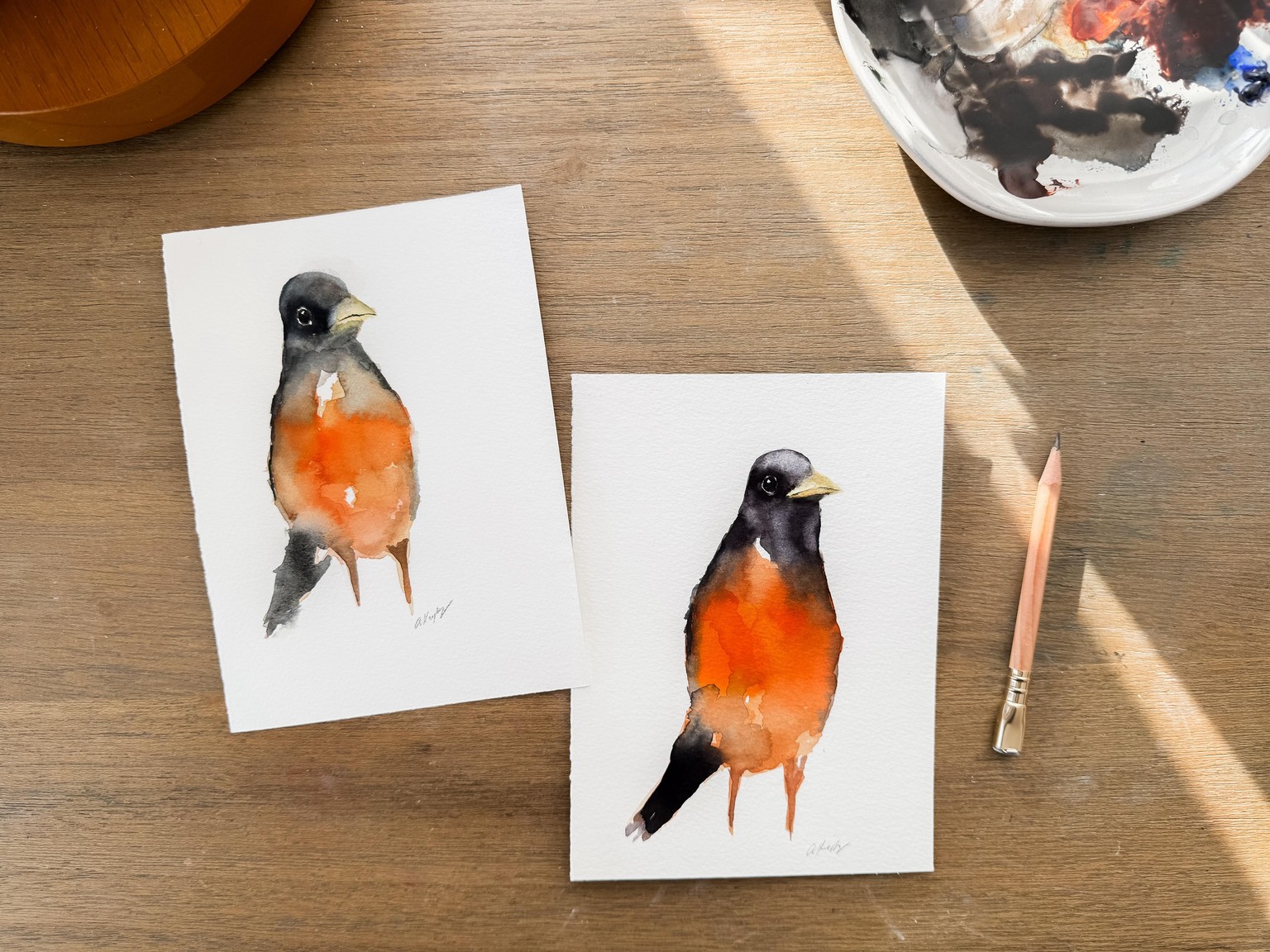 Loose Watercolor Robin - image 2 - student project