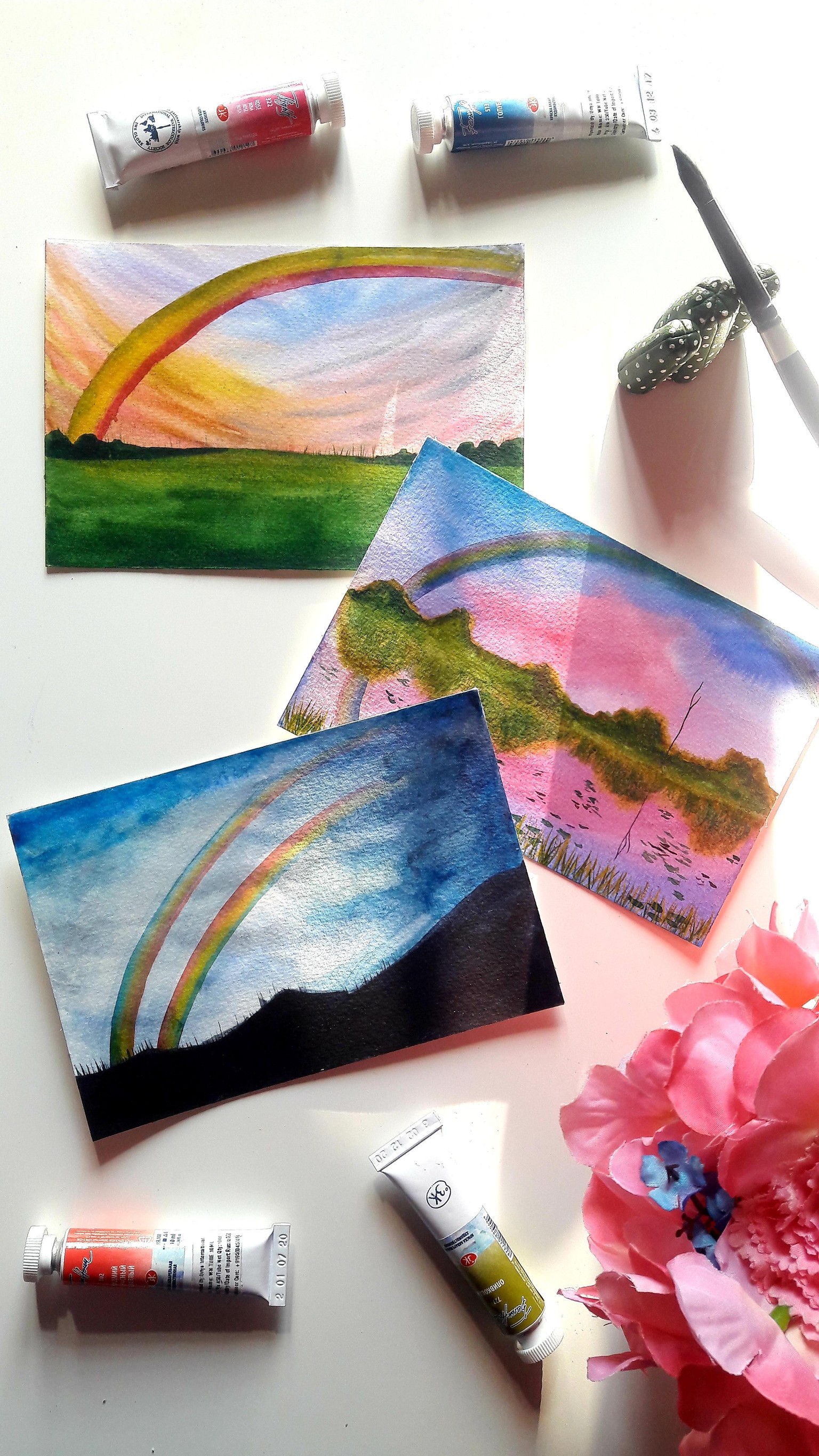 Watercolour Landscapes with Rainbow Effects - image 1 - student project
