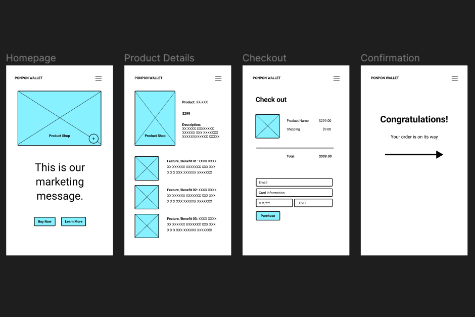 Figma UI UX Design Essentials - Class project 02 - Wireframe - image 1 - student project