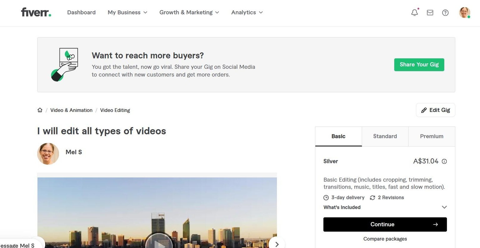 Fiverr Profile - image 1 - student project