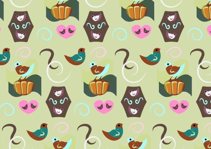 patterns with birds and flowers - image 6 - student project