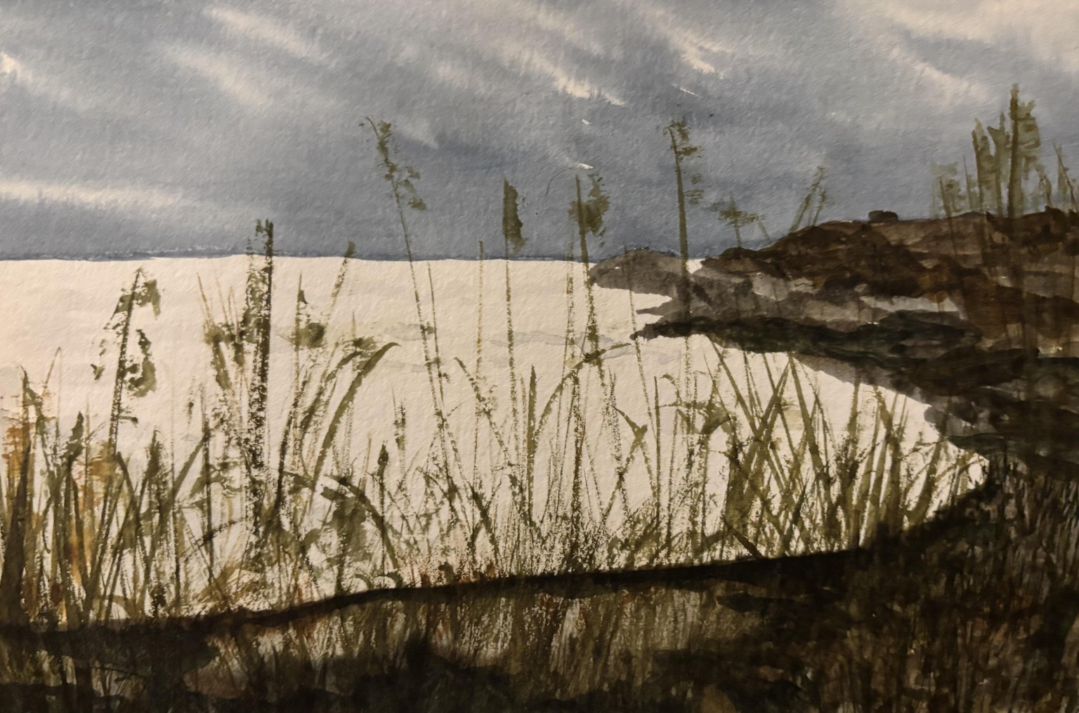 Painting grass with watercolor - image 1 - student project