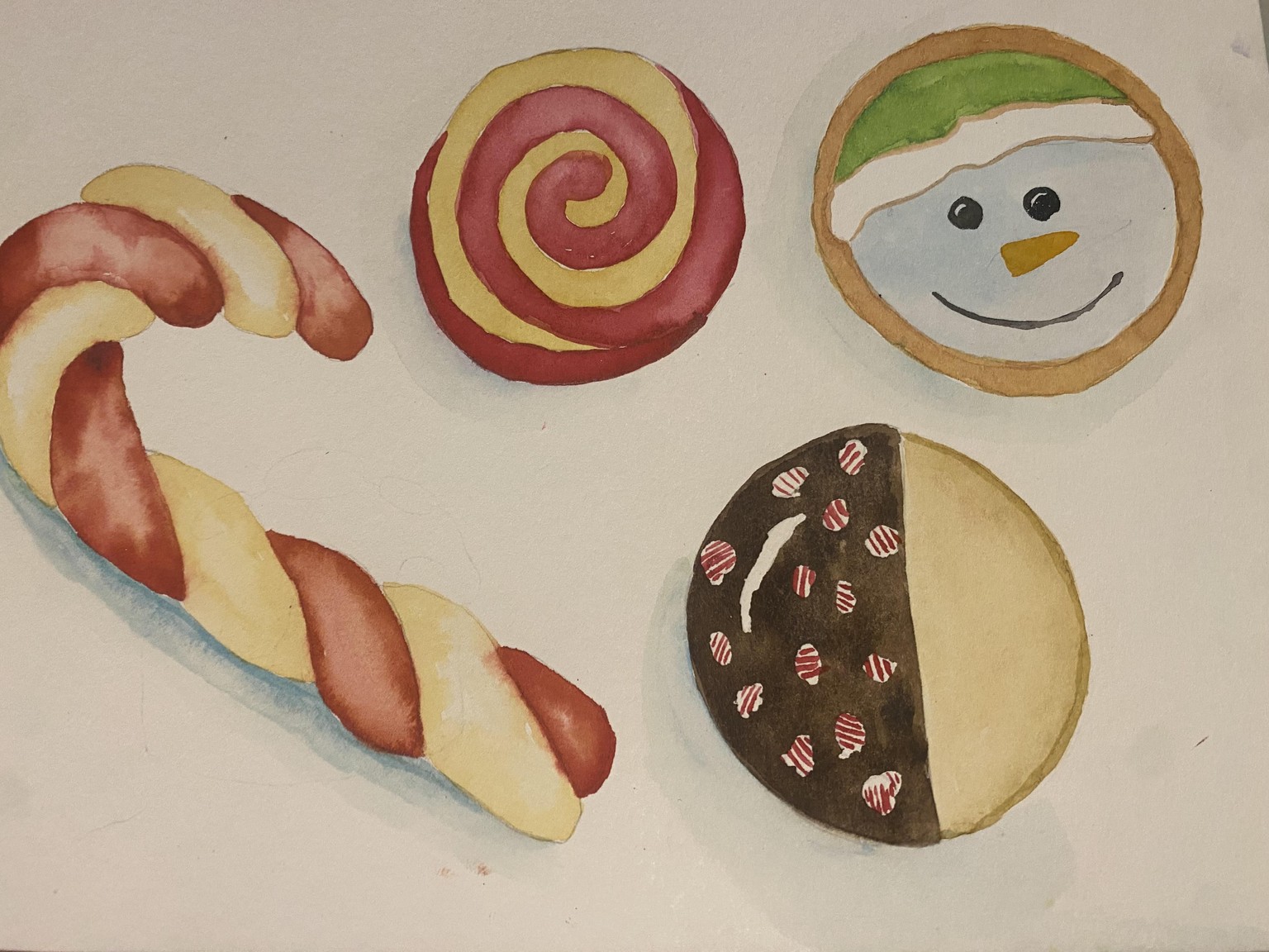 Watercolor Christmas Cookies II - image 1 - student project