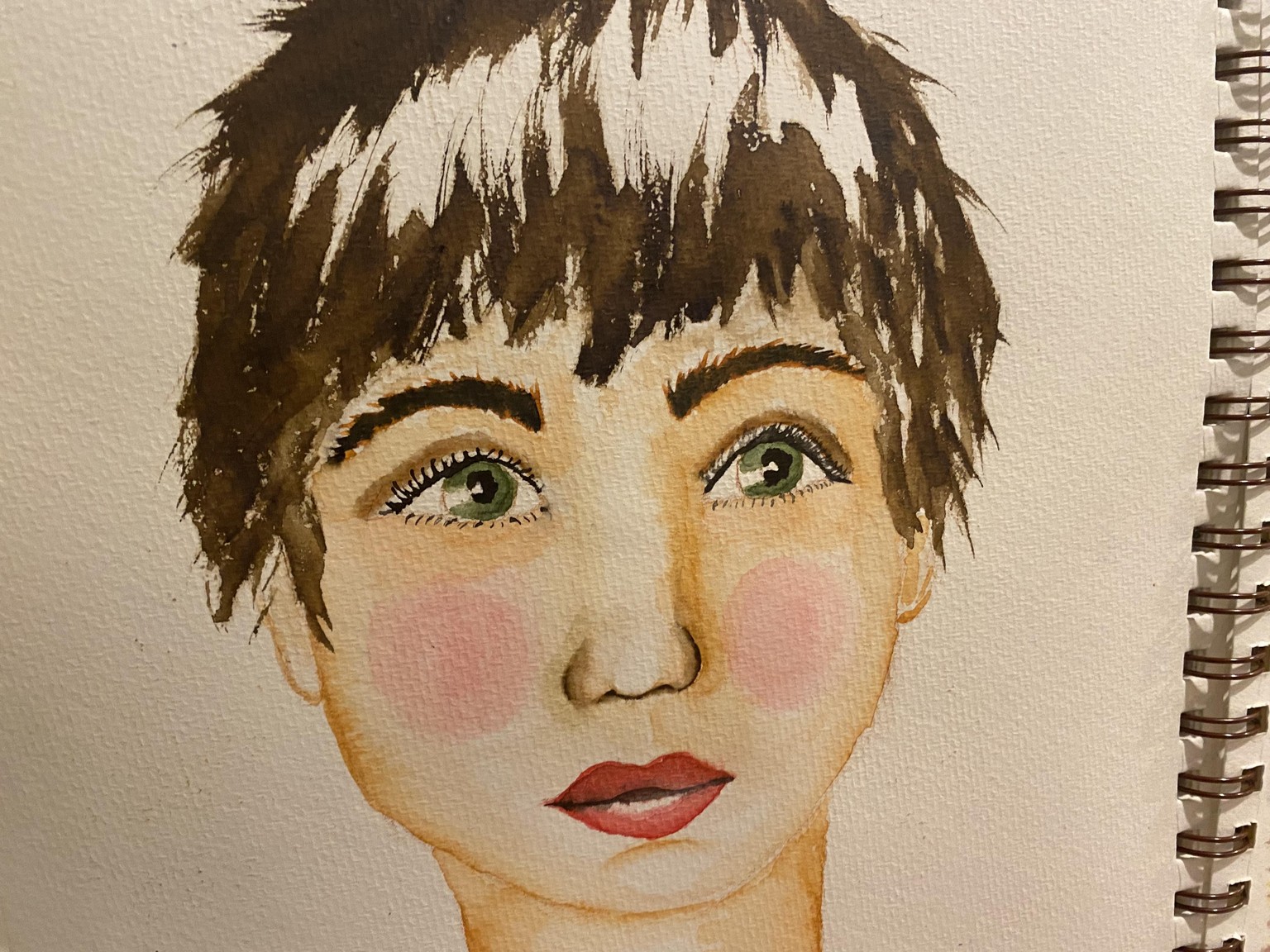Watercolor portrait - image 1 - student project