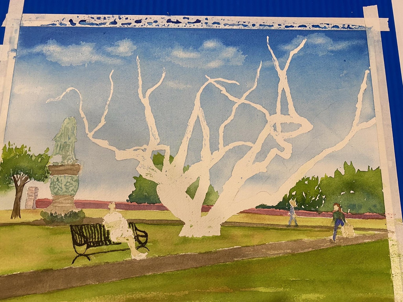 In progress, outdoor watercolor - image 1 - student project