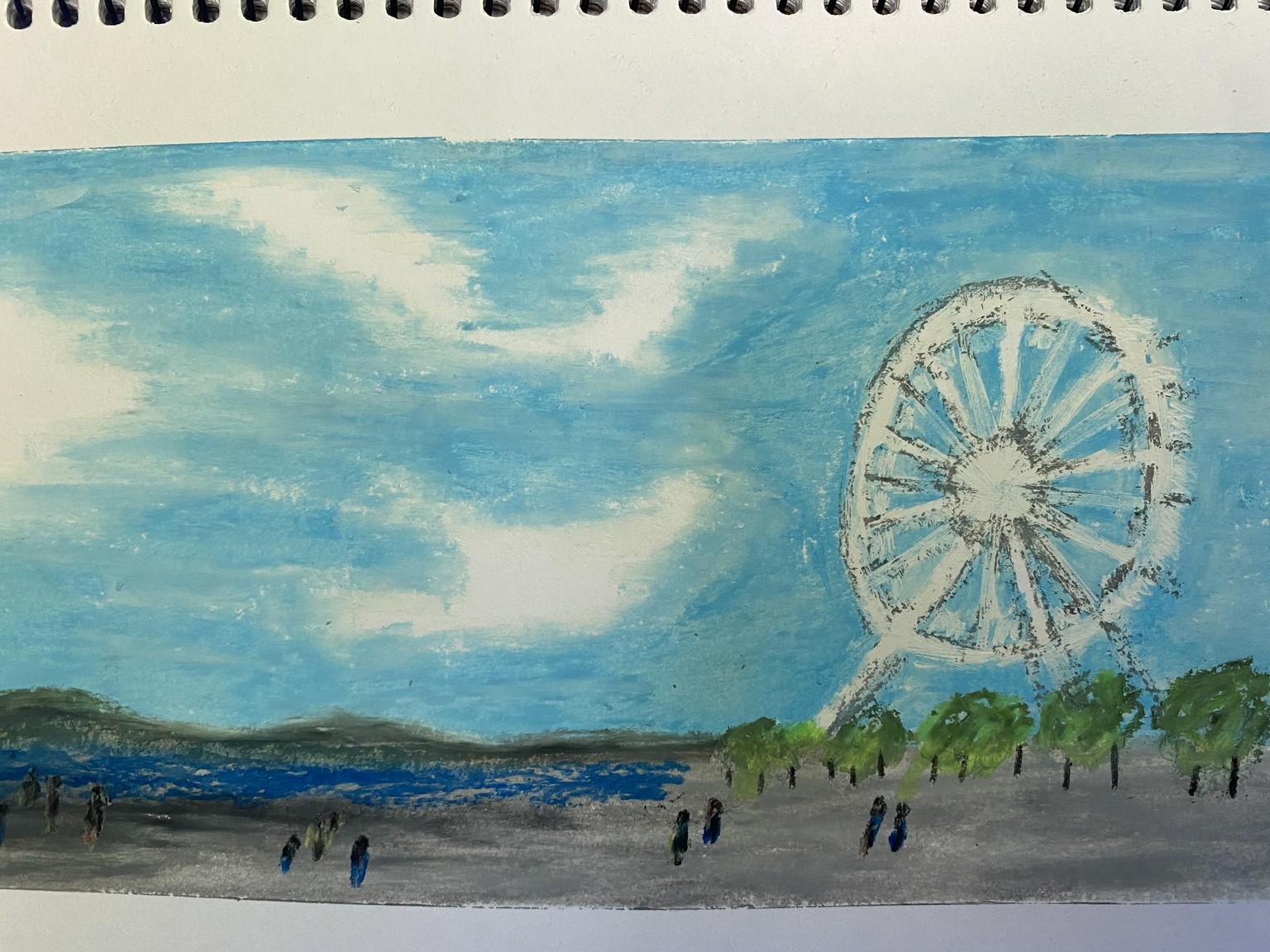 oil pastel postcards - image 2 - student project