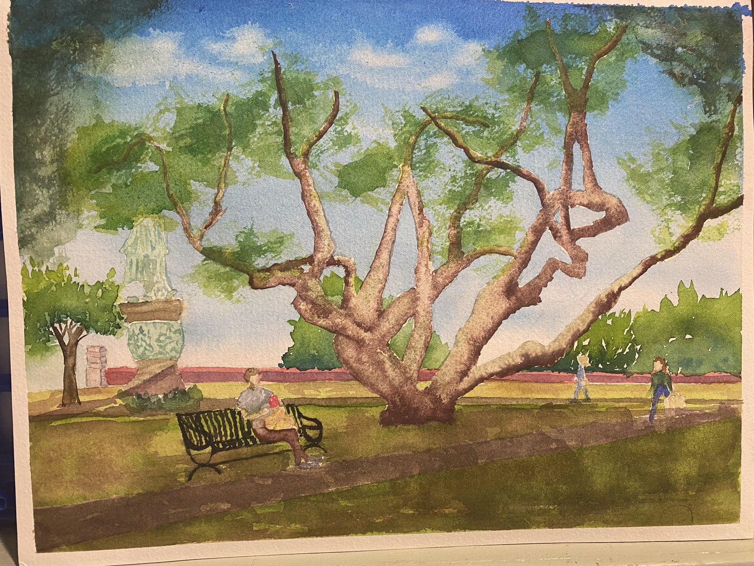In progress, outdoor watercolor - image 2 - student project