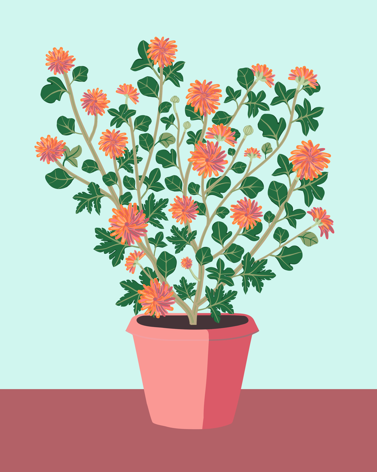 Chrysanthemums - image 1 - student project