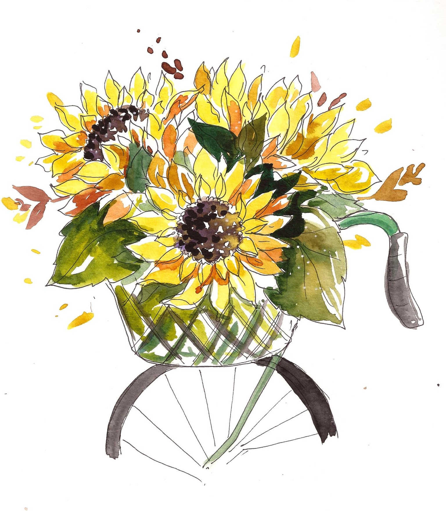 Watercolor Sunflowers Sample Project - image 2 - student project