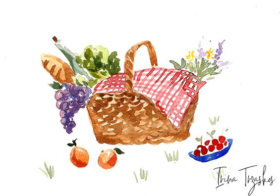 Watercolor Picnic Basket {Sample Project} - image 1 - student project