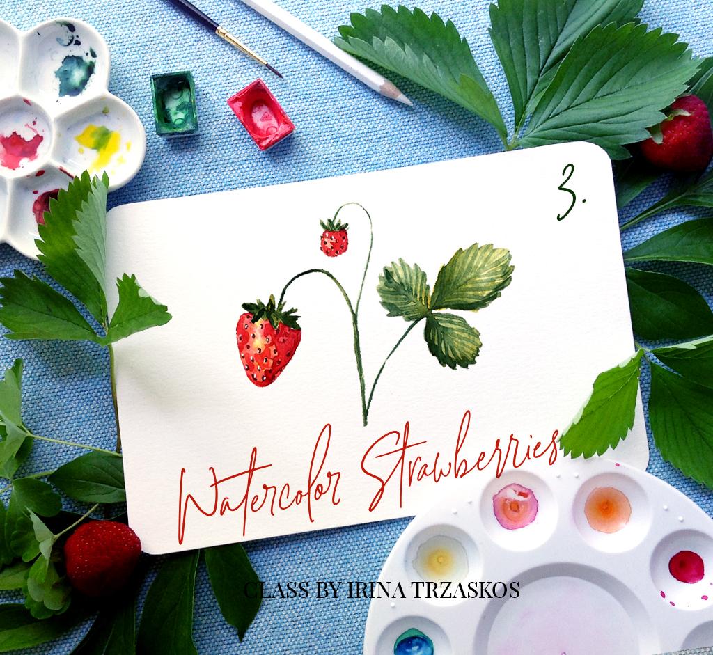 Watercolor Strawberries {Sample Project} - image 1 - student project