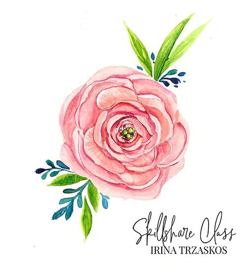 Watercolor Ranunculus {Sample project} - image 1 - student project