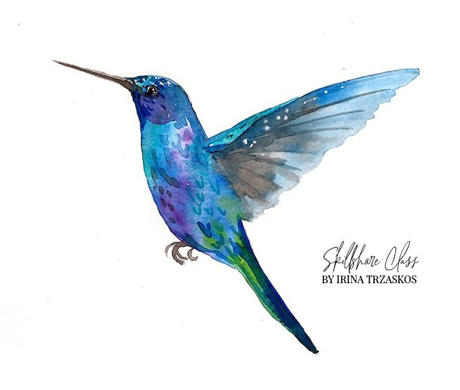 Watercolor Hummingbird {Sample Project} - image 1 - student project
