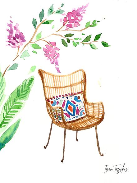Watercolor Garden Chair {Sample Project} - image 1 - student project