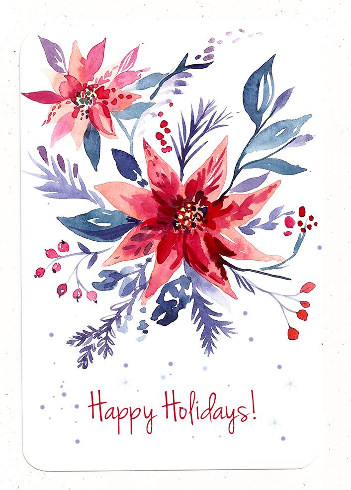 Watercolor Poinsettia Sample project - image 2 - student project