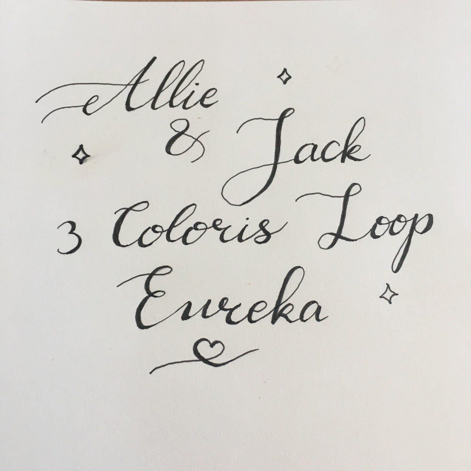Faux Calligraphy card - image 1 - student project