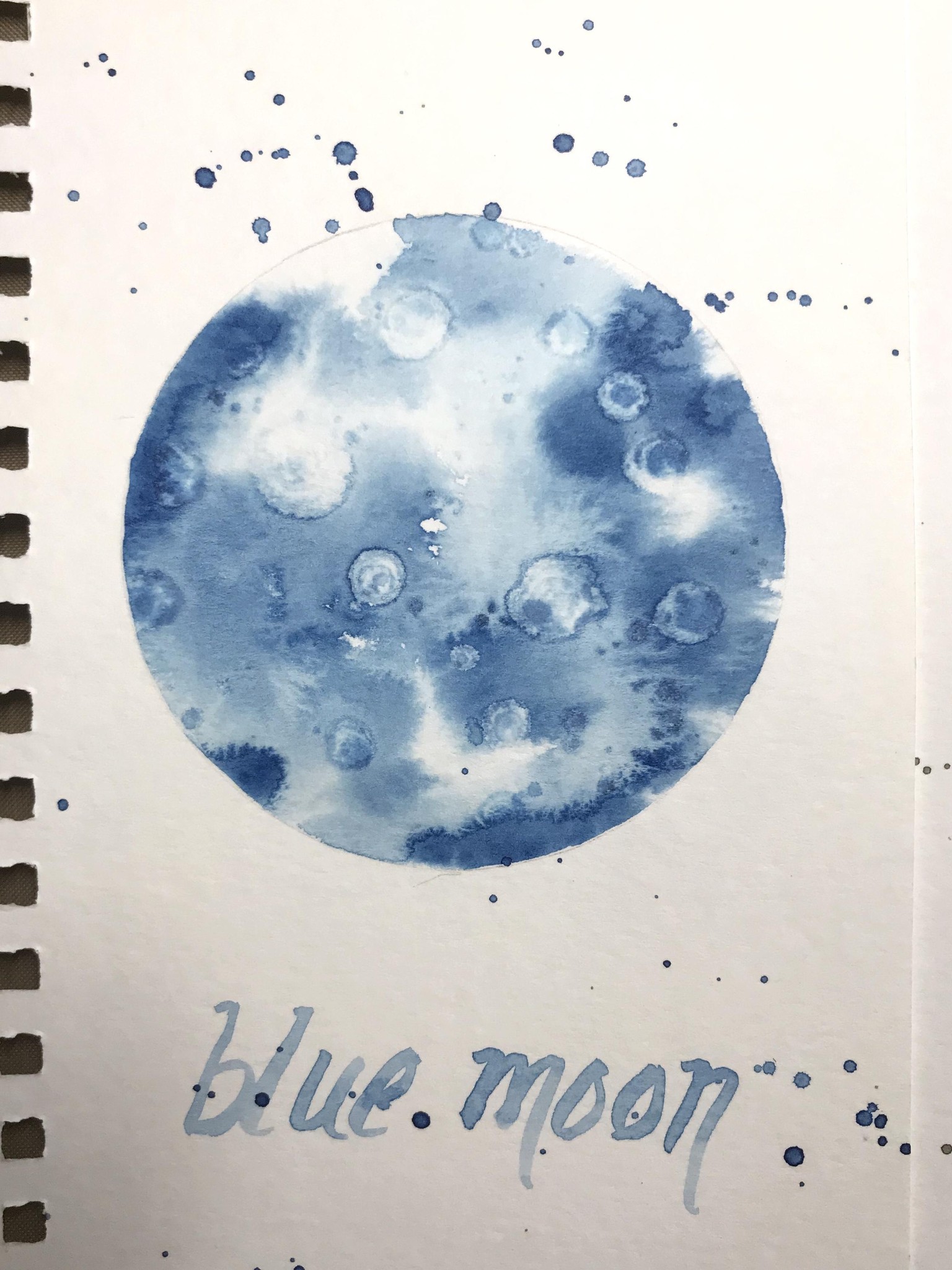 watercolor moons - image 1 - student project