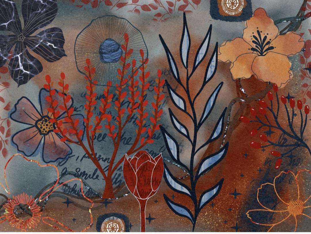 Large Floral Wall Art - image 1 - student project