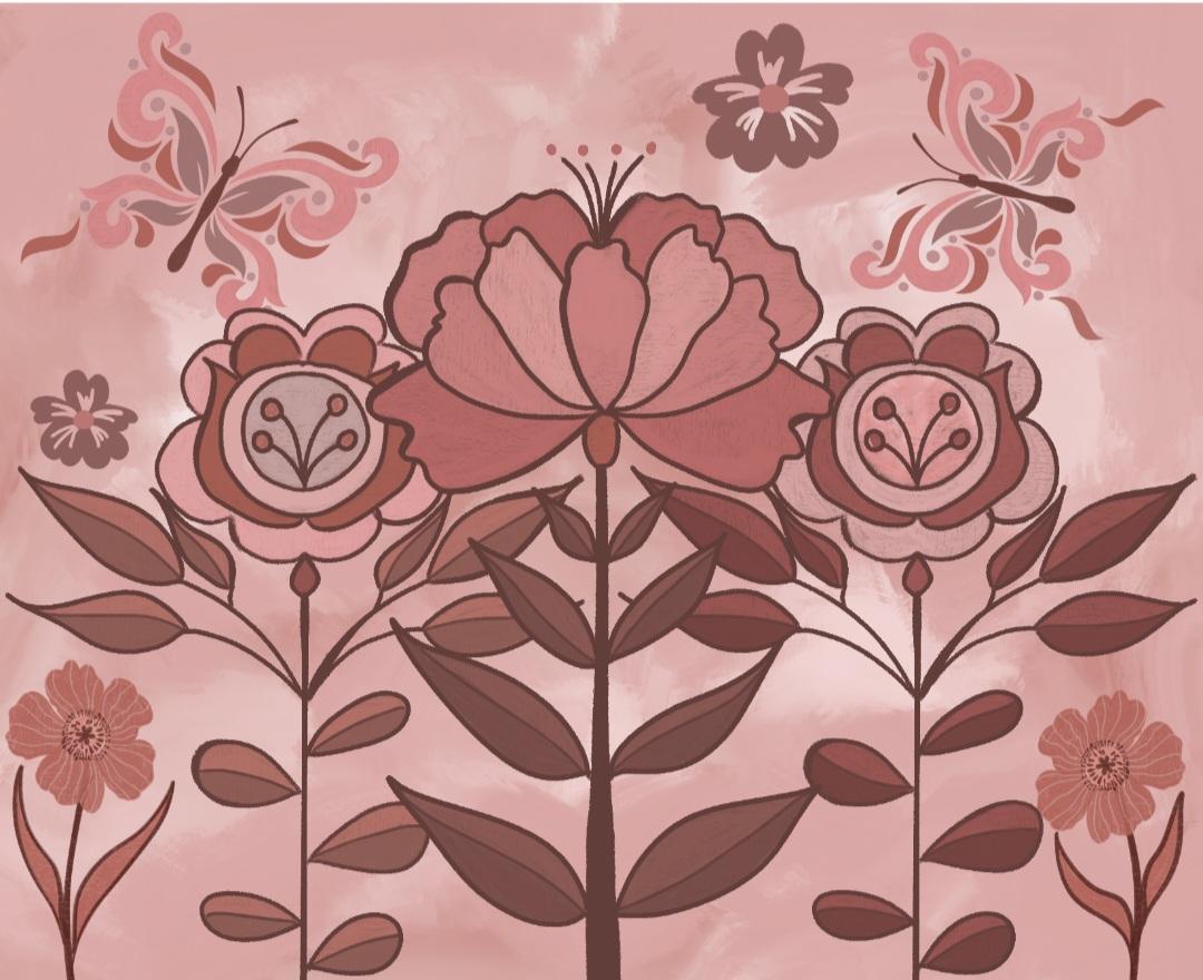 Gouache floral - image 1 - student project