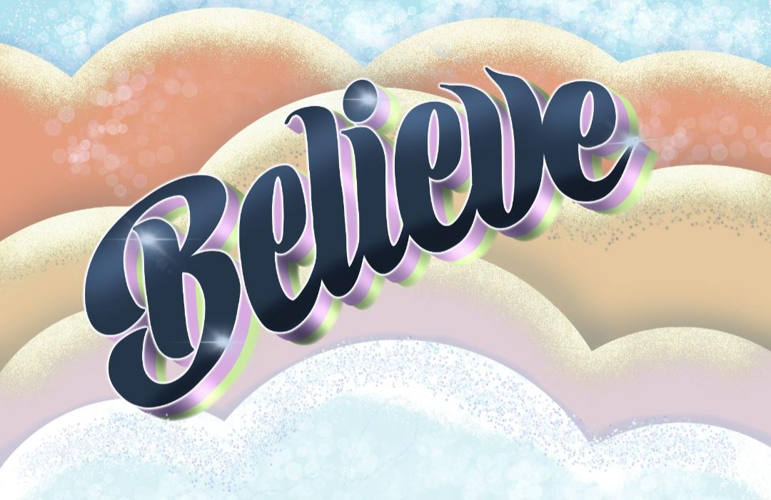 Sparkly 3d lettering - image 1 - student project