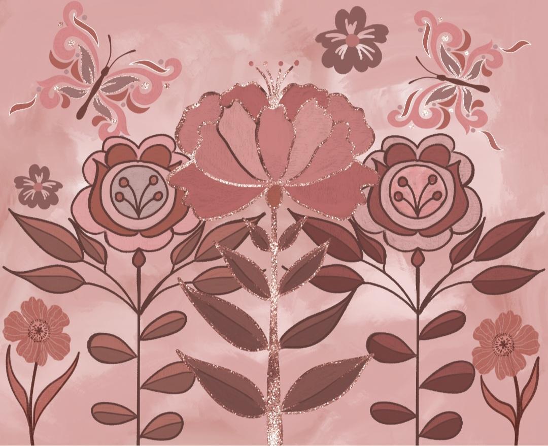 Gouache floral - image 2 - student project