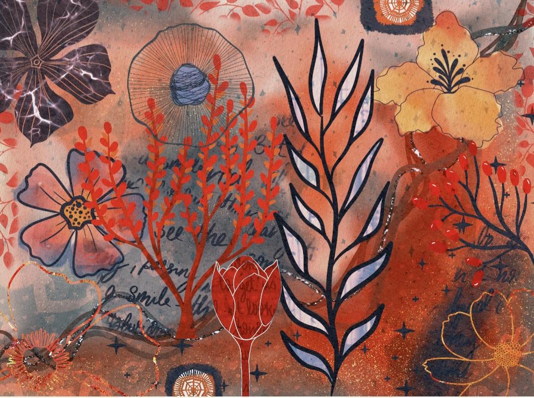Large Floral Wall Art - image 3 - student project