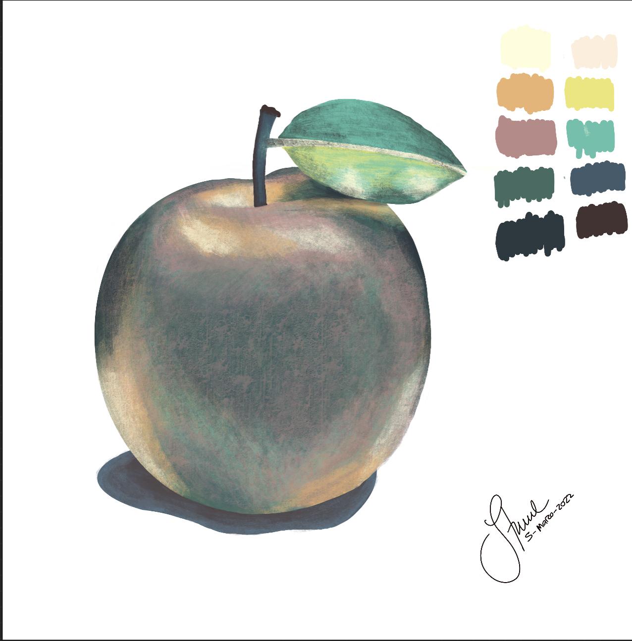 Colorful pear procreate - image 1 - student project