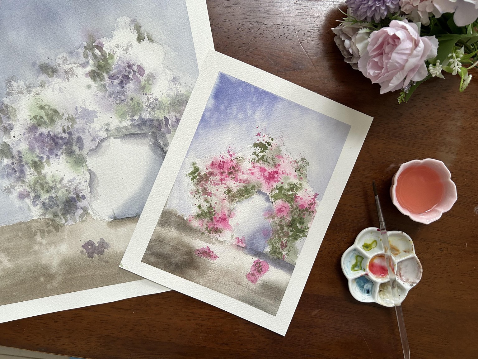 Watercolor Loose Floral Cluster - image 1 - student project
