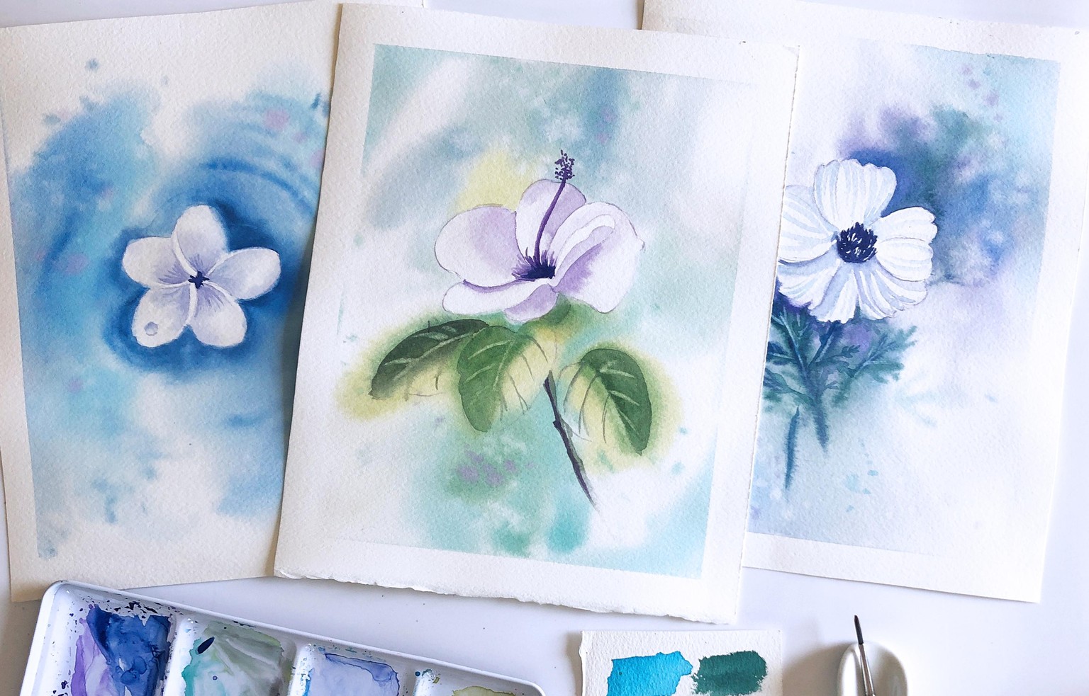 Dreamy Watercolor Flowers - image 1 - student project