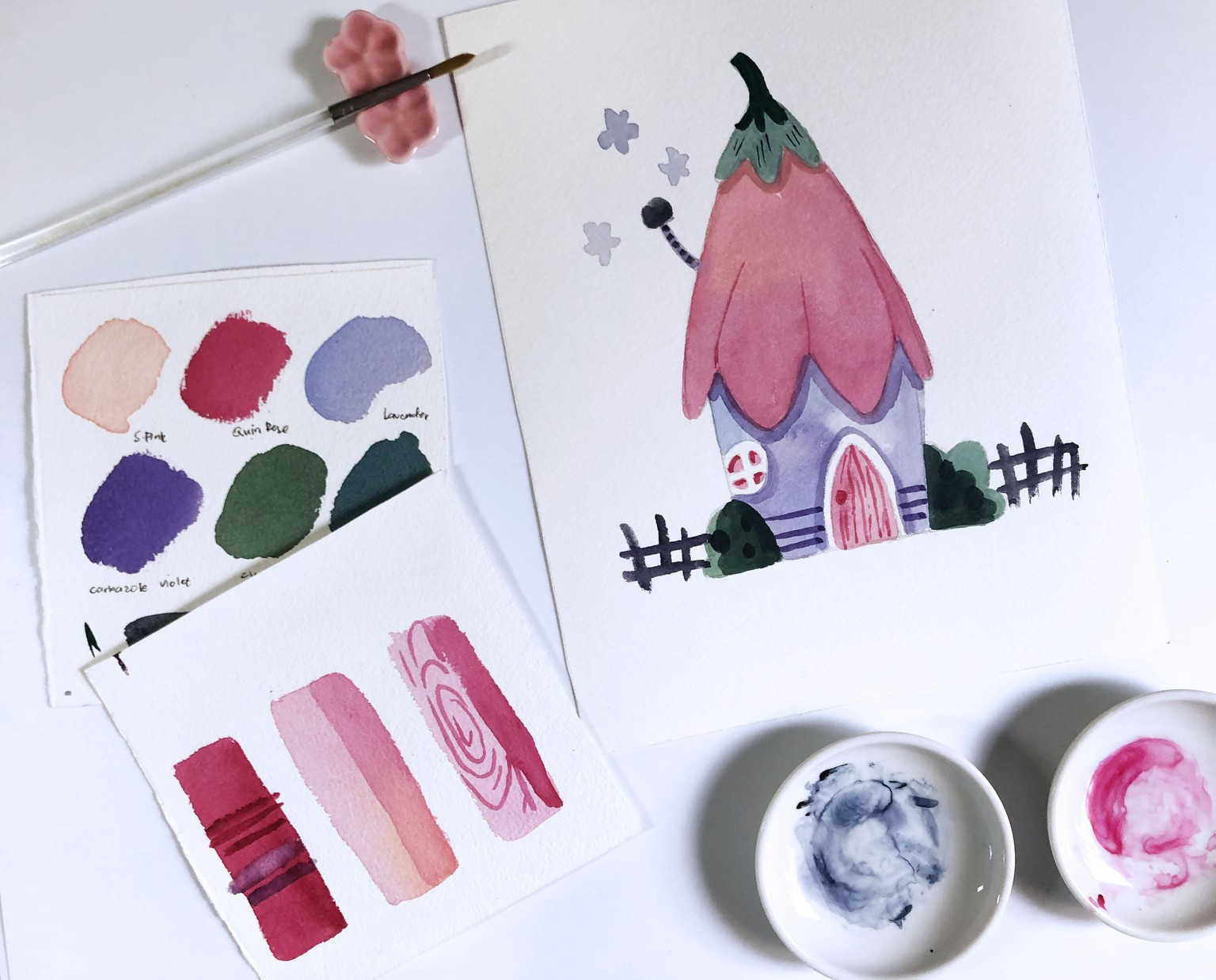 Fairy House in Watercolors - image 1 - student project