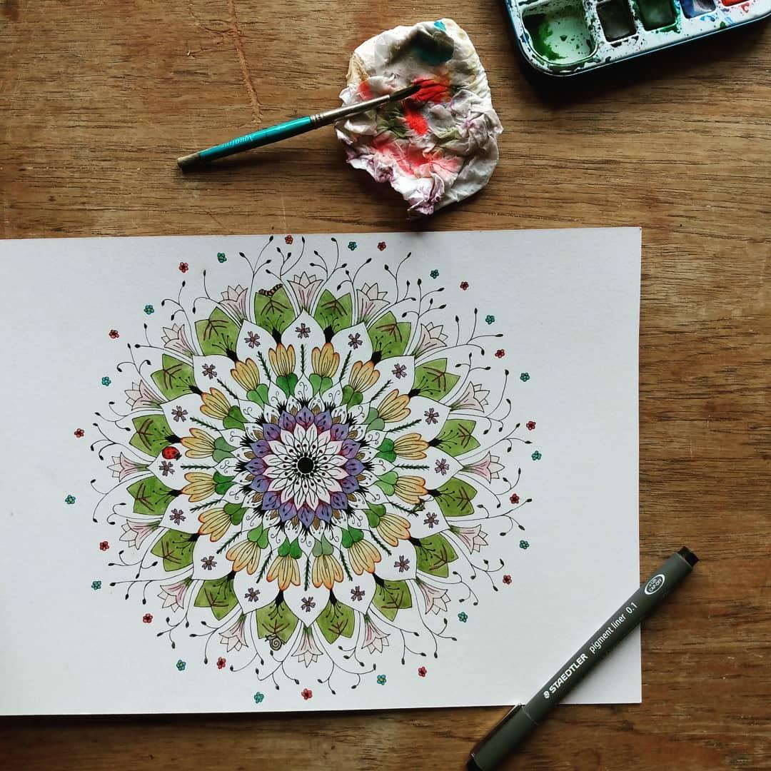My first botanical mandala - image 1 - student project