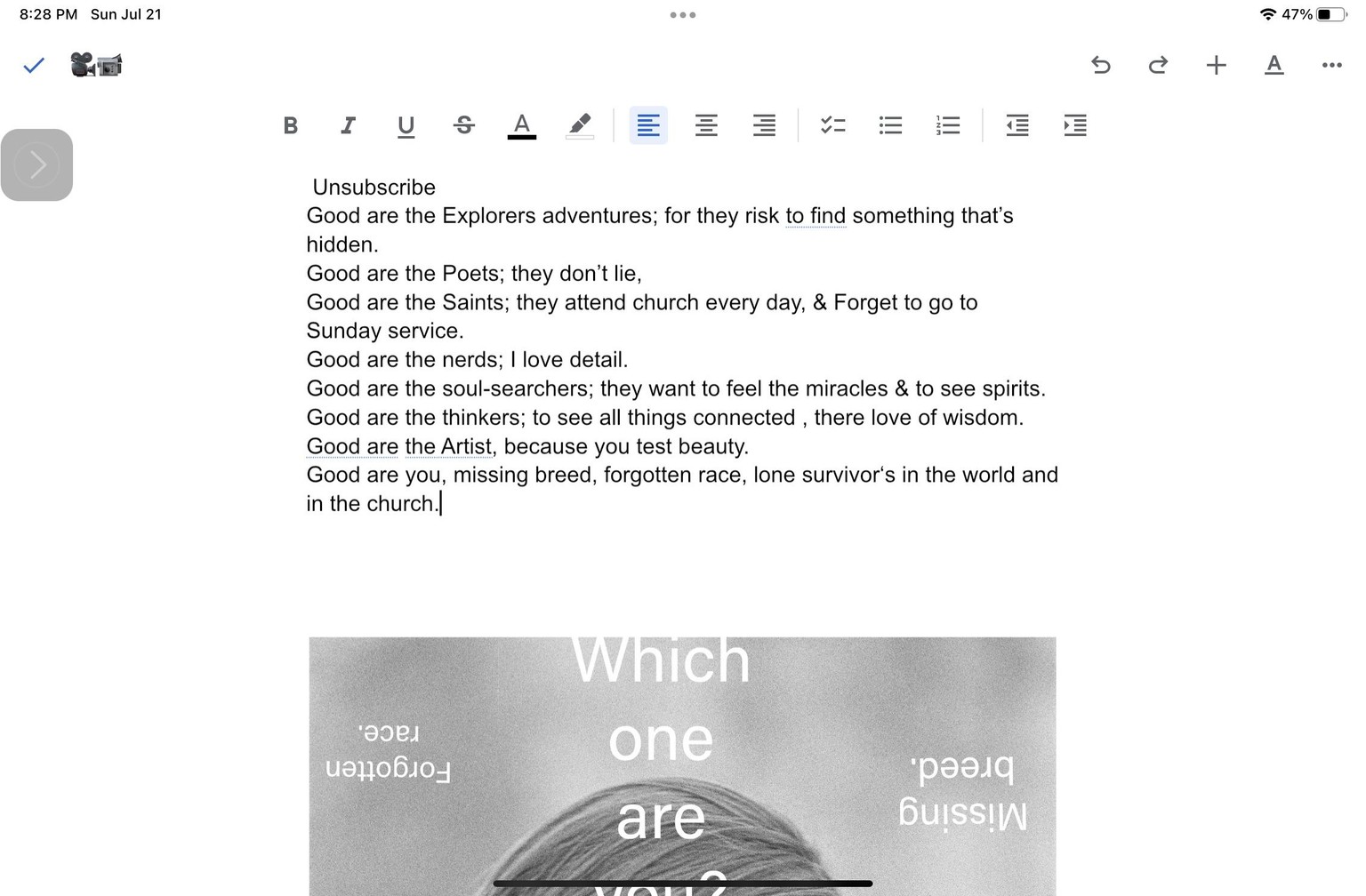A beginning script for a YouTube video - image 1 - student project