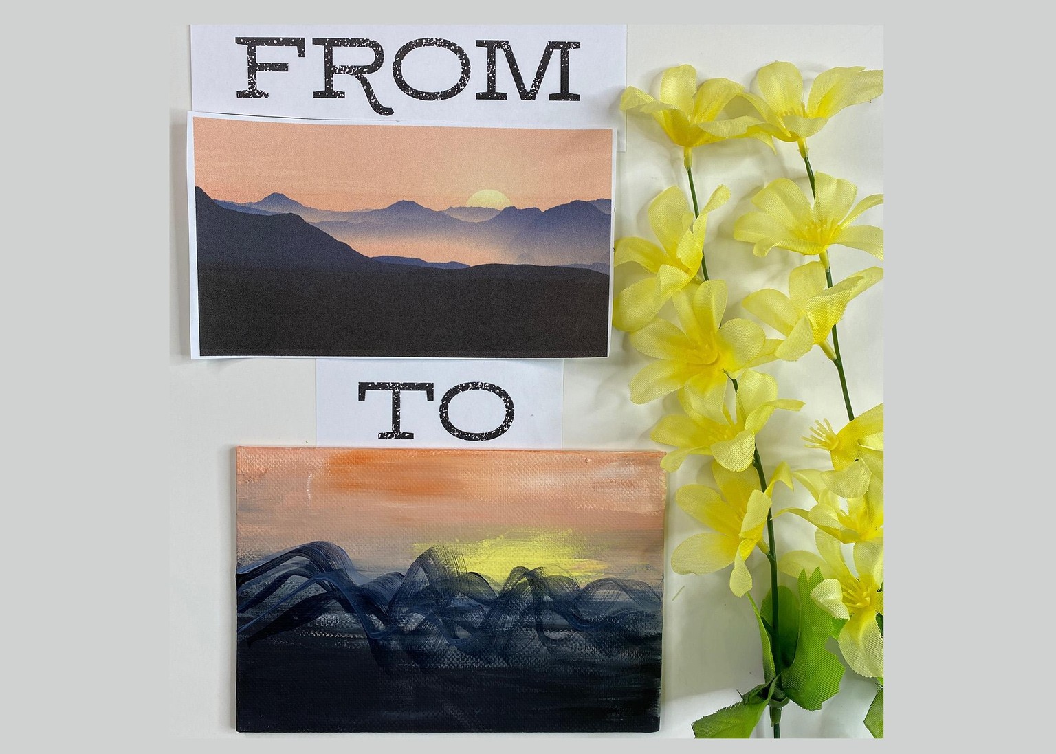 Abstract Painting Inspired by A Landscape - image 1 - student project