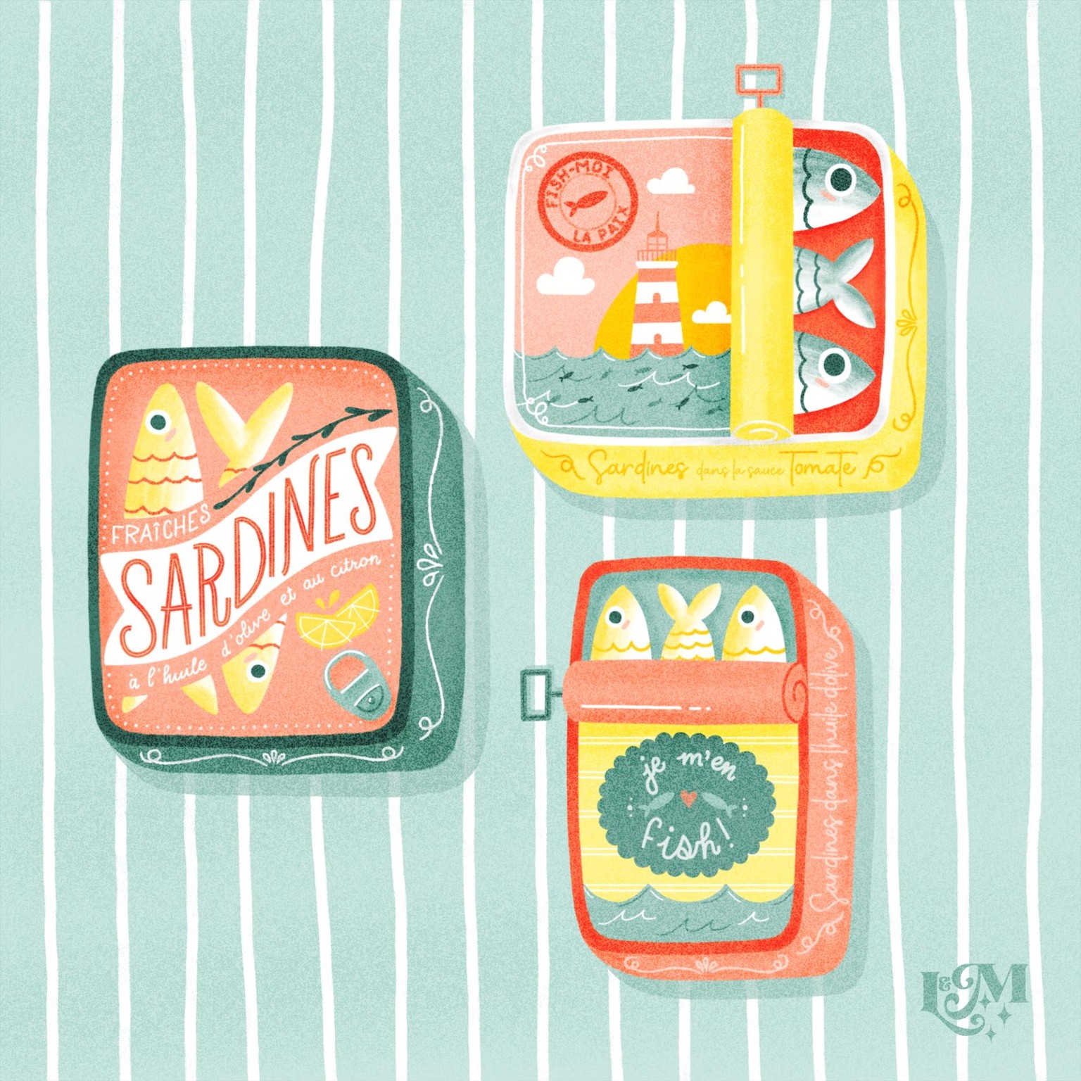 Vintage sardine tins - image 1 - student project