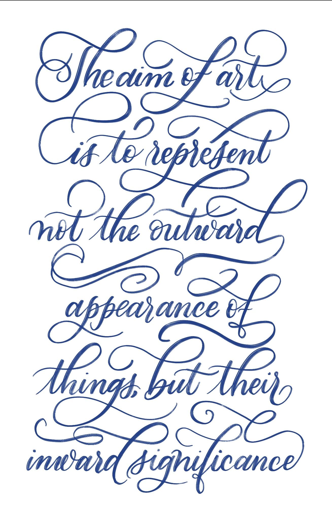 Script lettering - image 4 - student project