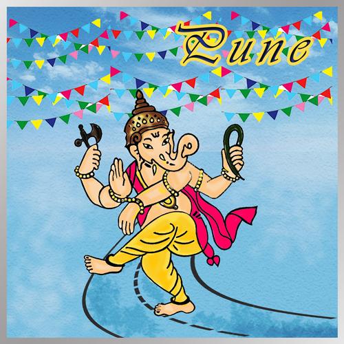 Ganapati Festival Pune India - Postcard - image 1 - student project