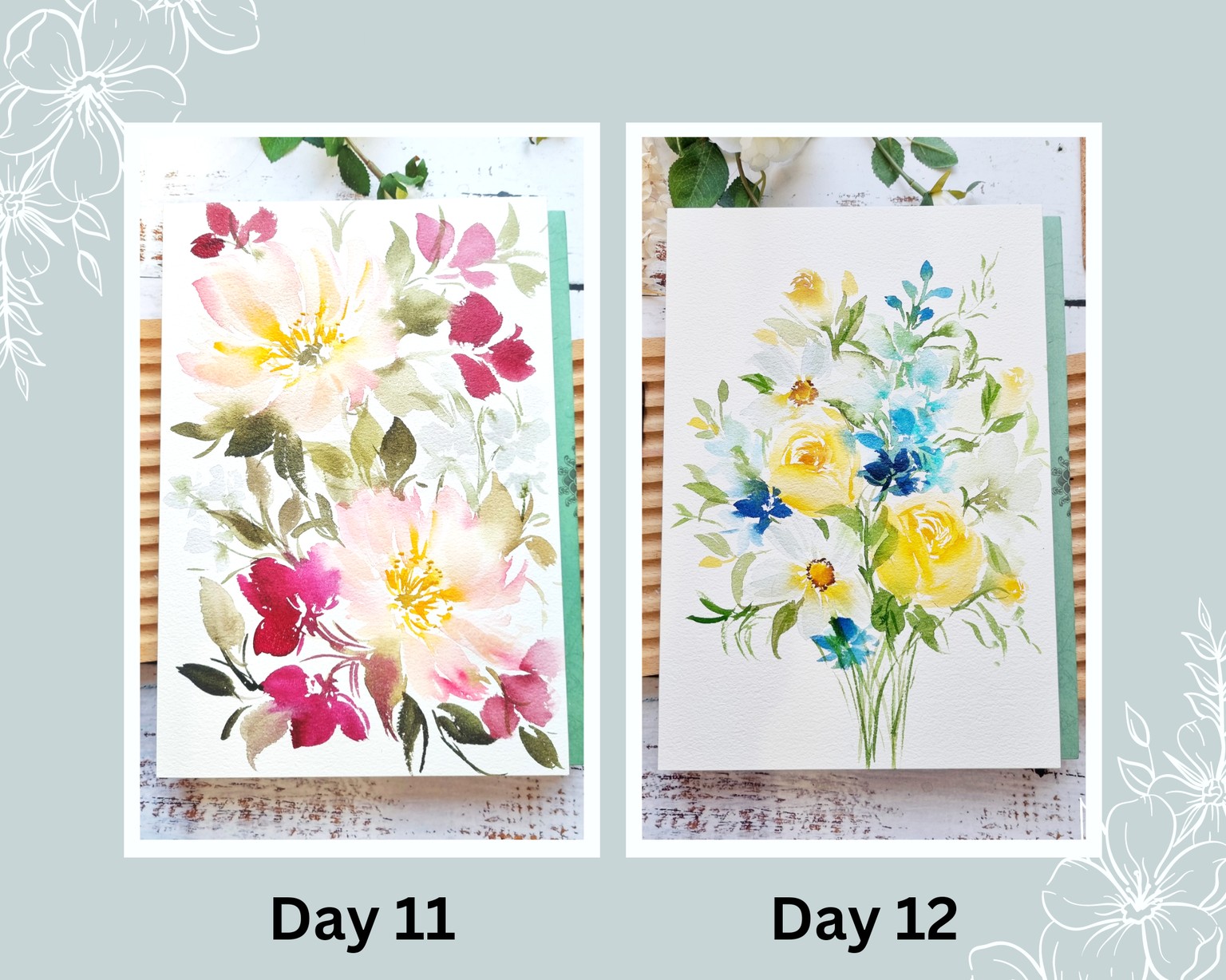 15 Day Watercolor Floral Challenge - image 7 - student project