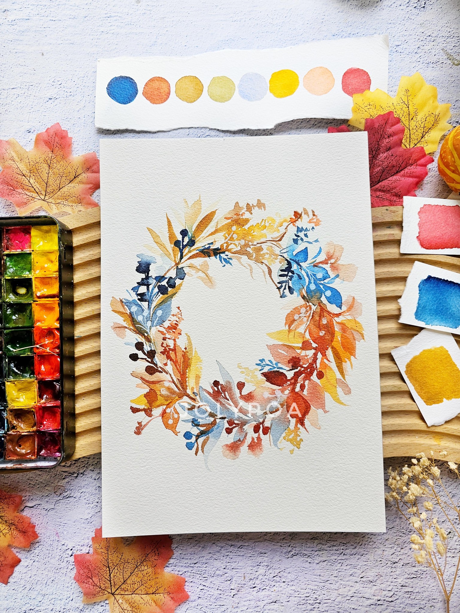 Fall Florals with A Hint of Blue - image 1 - student project