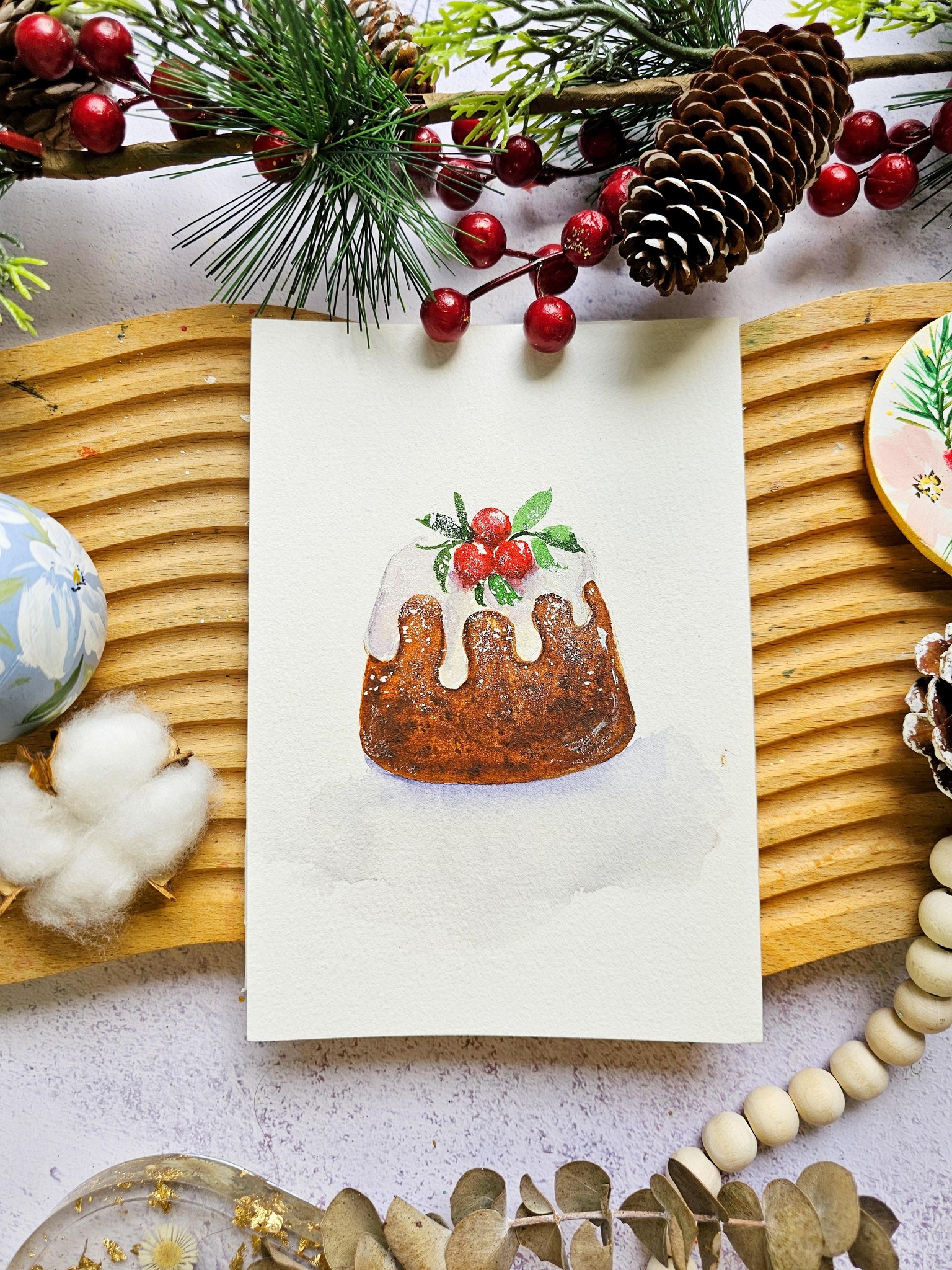 Holiday Watercolor Cards - image 1 - student project