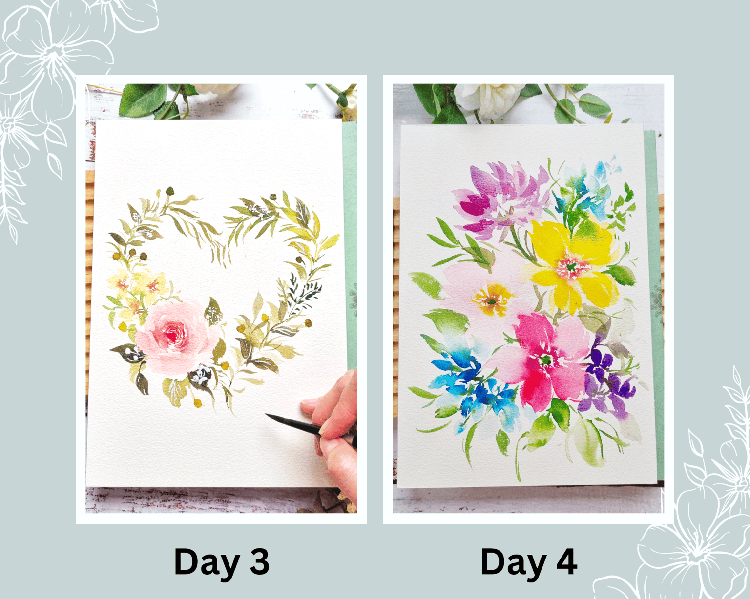 15 Day Watercolor Floral Challenge - image 2 - student project