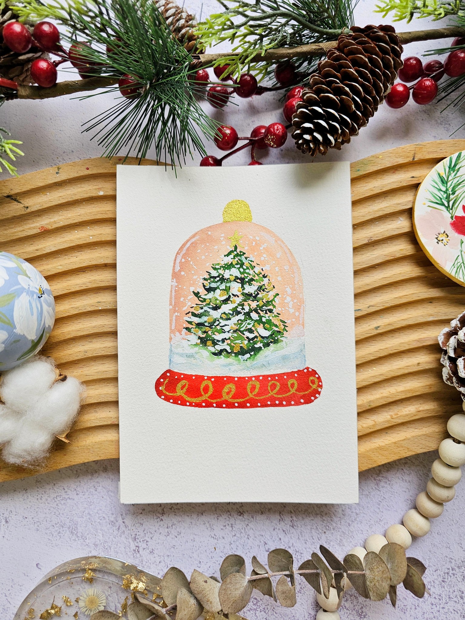 Holiday Watercolor Cards - image 3 - student project
