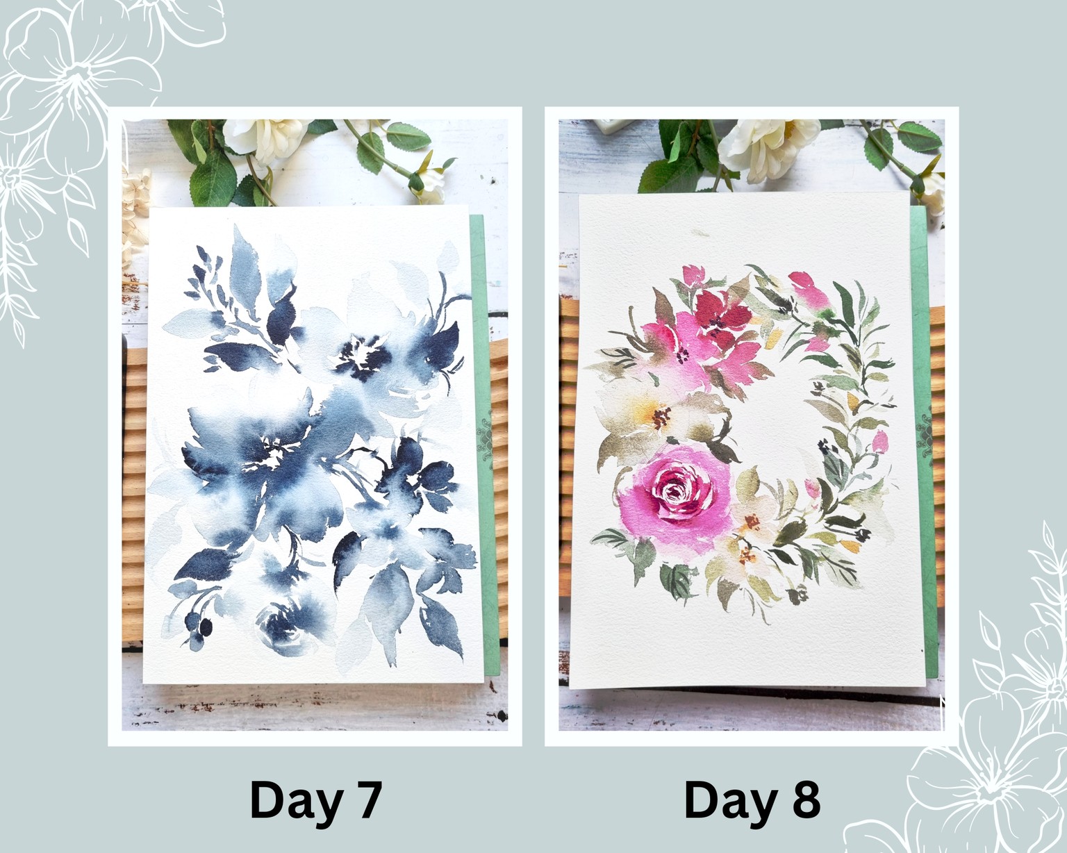 15 Day Watercolor Floral Challenge - image 5 - student project