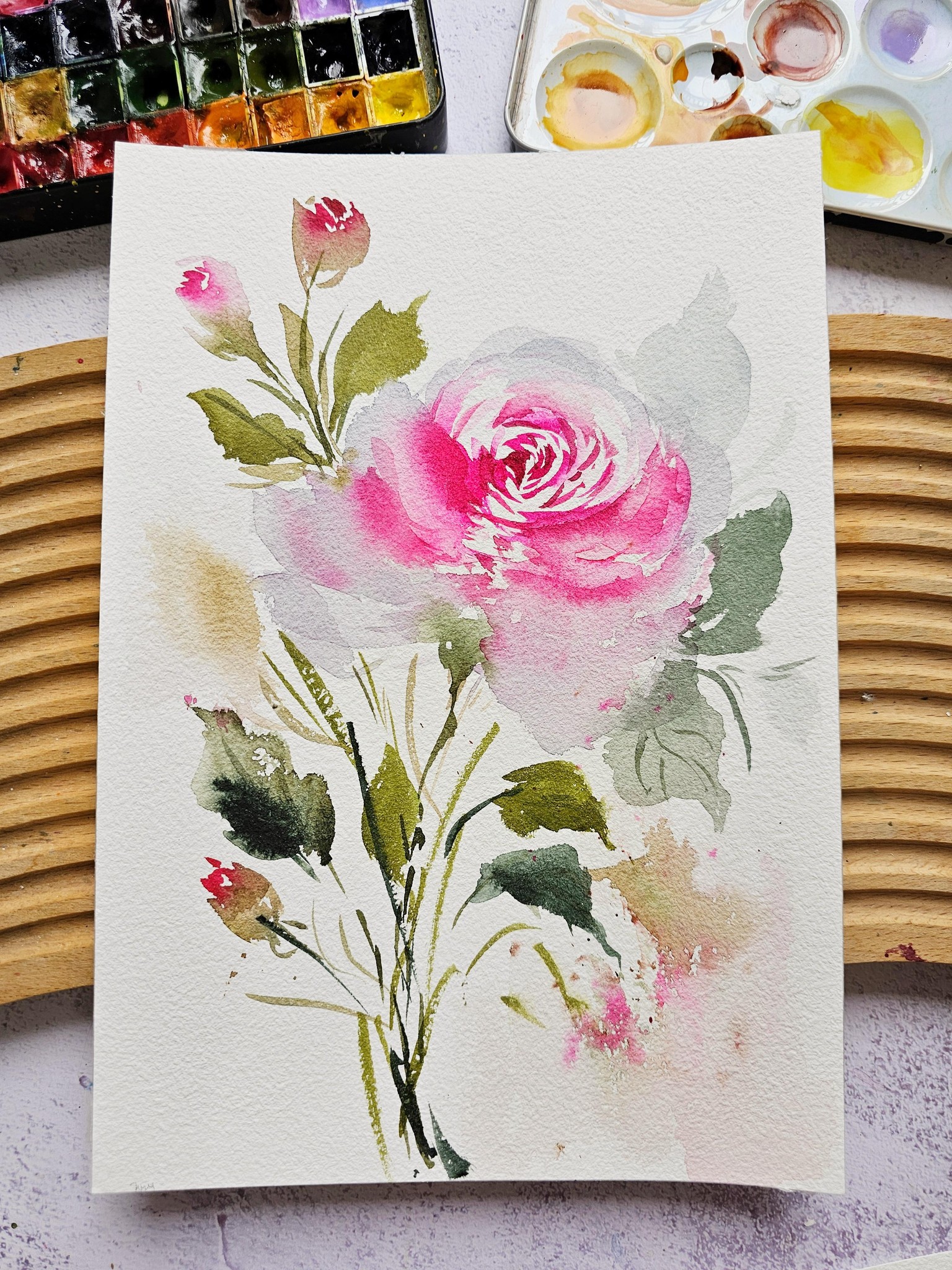 15-Day Watercolor Floral Challenge - image 11 - student project