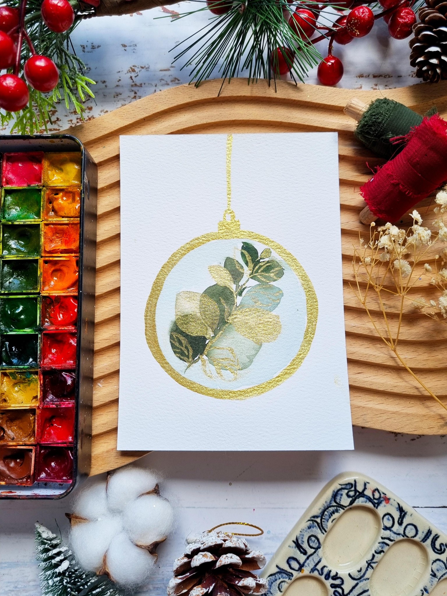 Watercolor Christmas Cards - image 4 - student project