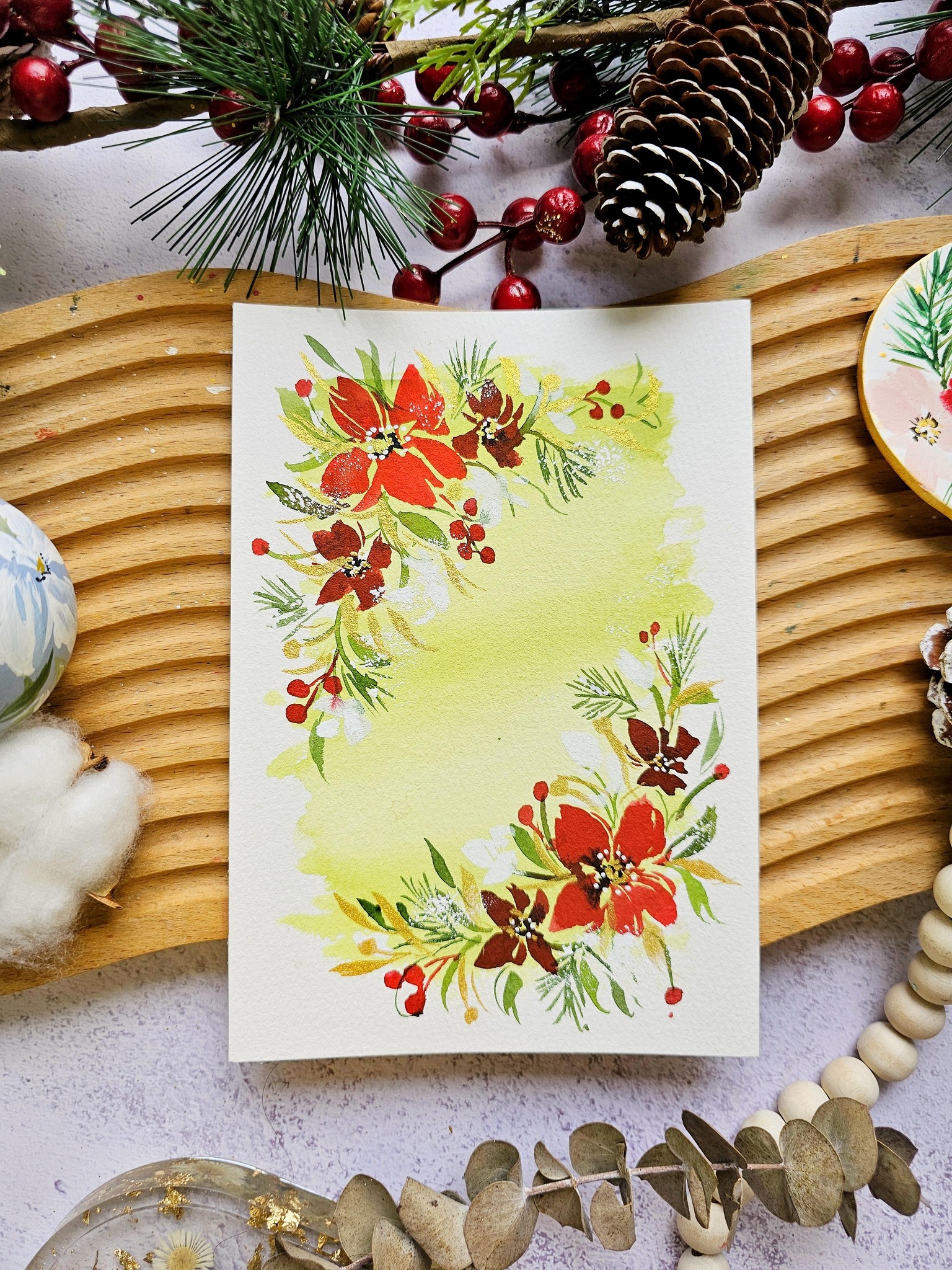 Holiday Watercolor Cards - image 2 - student project