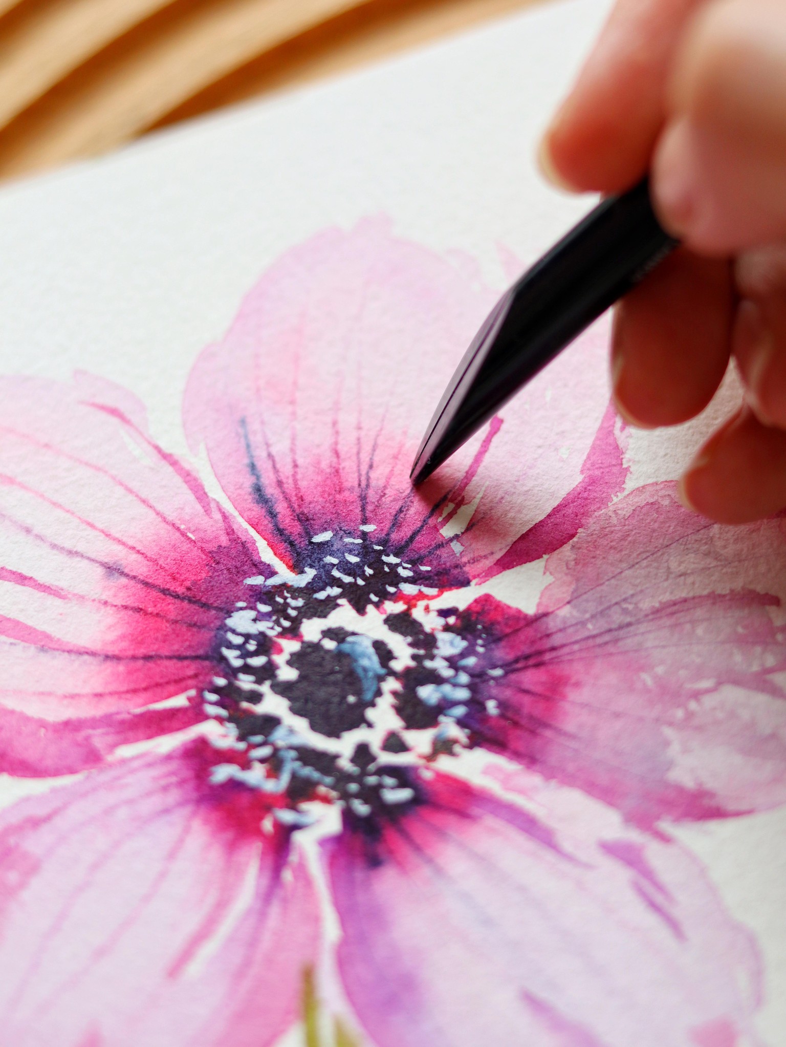 Watercolor Florals with Veins - image 2 - student project