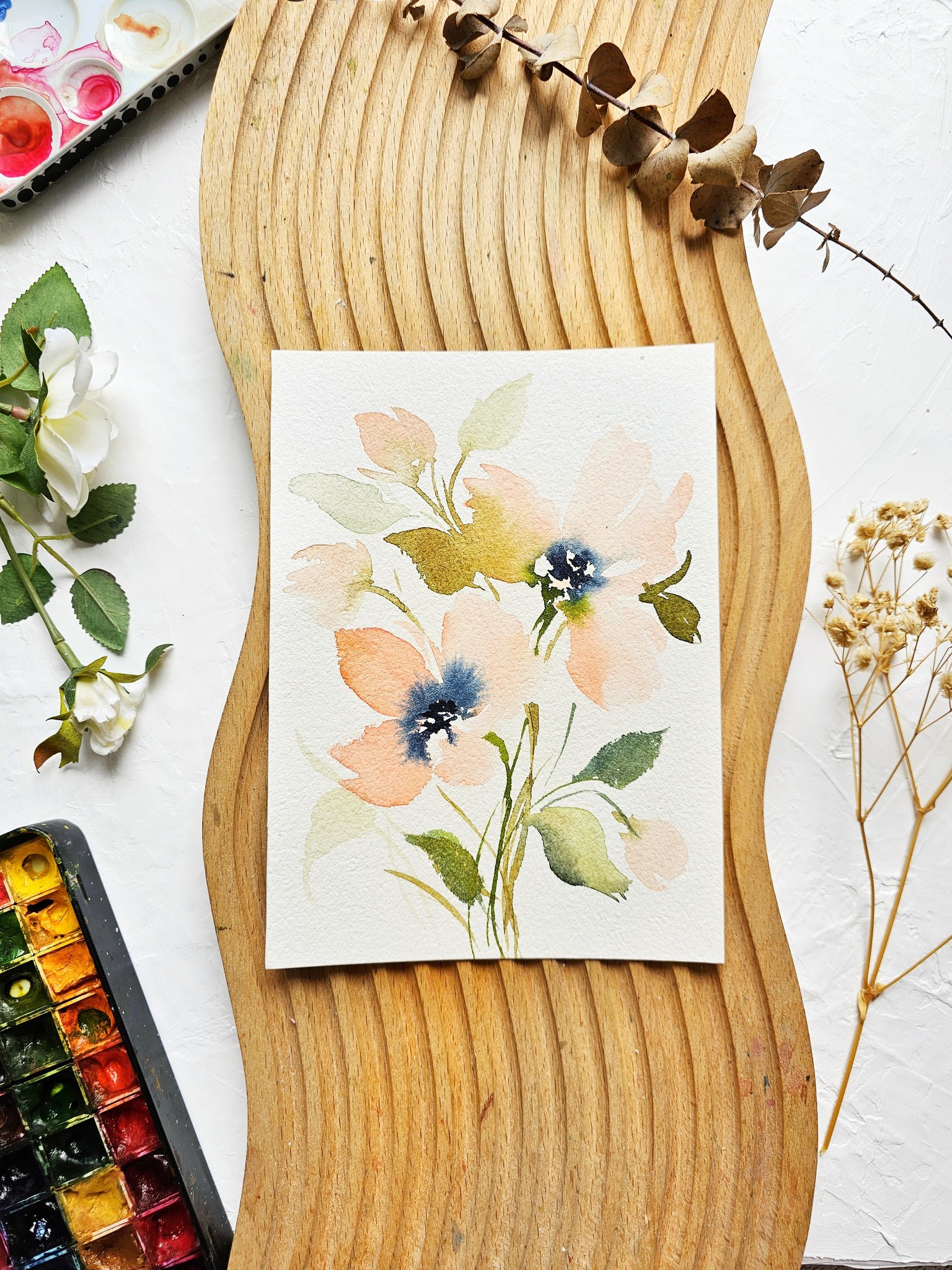 Soft Watercolor Florals - image 5 - student project