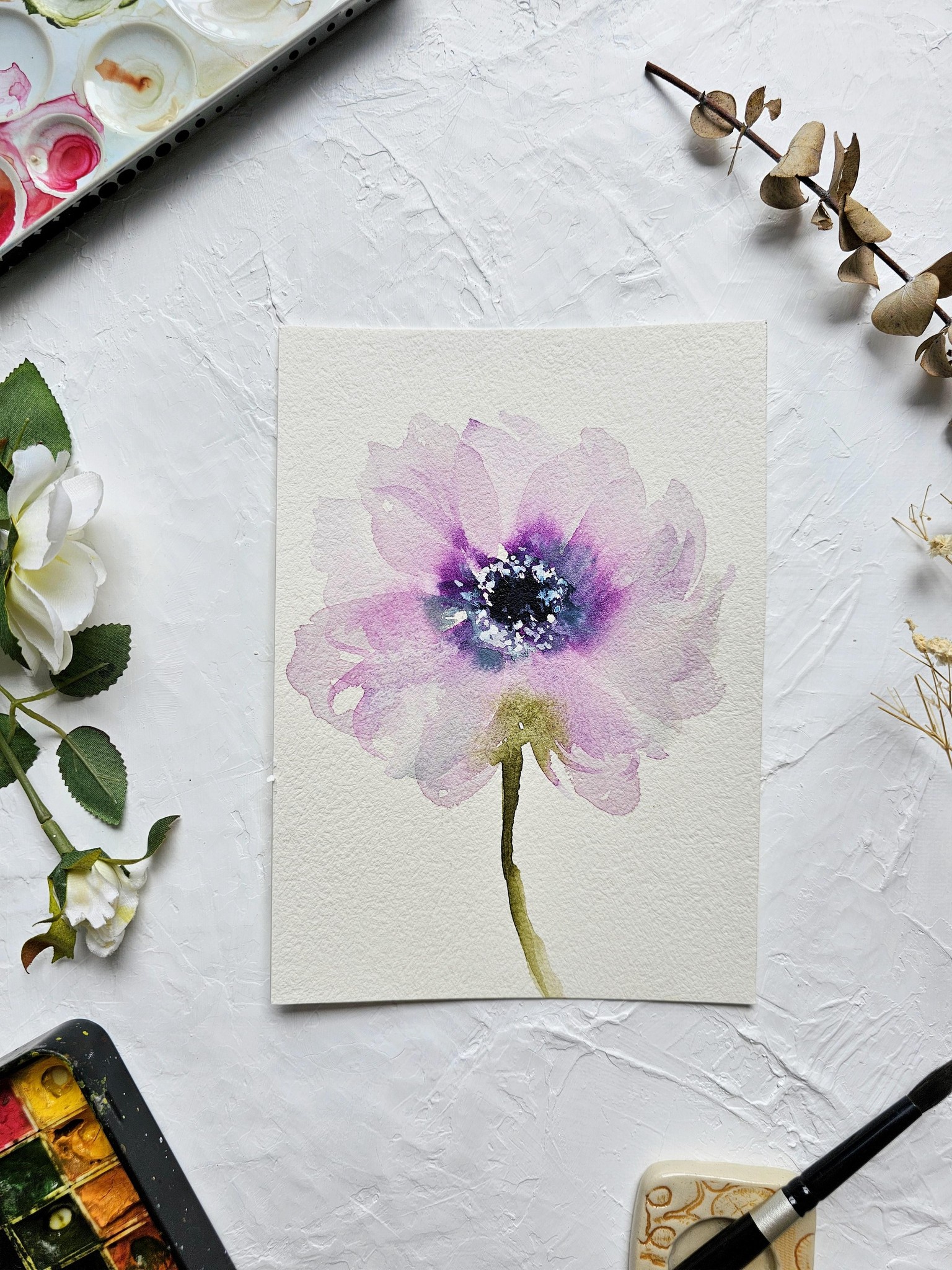 Soft Watercolor Florals - image 4 - student project