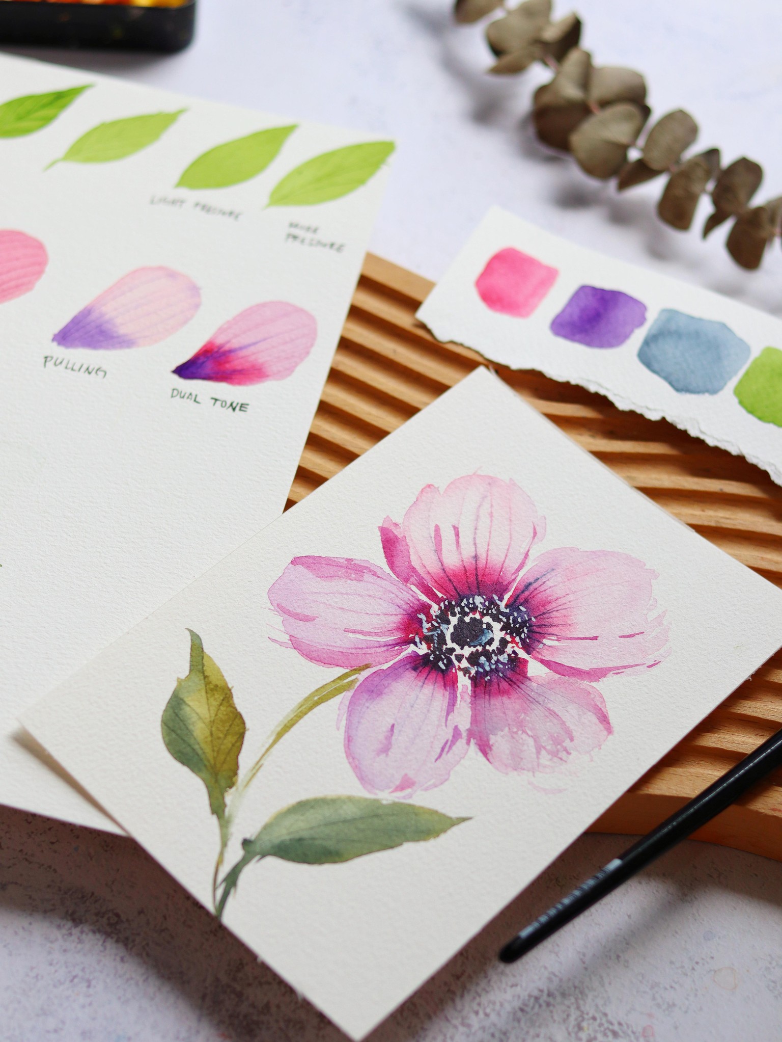 Watercolor Florals with Veins - image 1 - student project